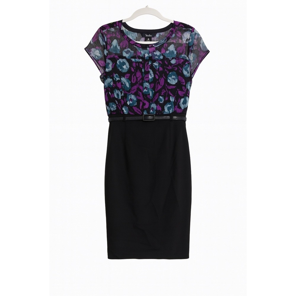 Style & Co Belted floral belted Sheath Dress – Size 8 – NWT
